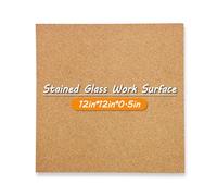 Tapis de découpe pour vitrail, 30,5 x 30,5 cm, résistant à la chaleur, tapis de protection de comptoir pour soudure, coupe et fusion du verre, kit de démarrage fournitures et outils
