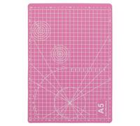 Tapis de Découpe Rose pour Loisirs Créatifs A5 Double Face | Grille de Mesure Métrique et Impériale, Plastique Auto-cicatrisant, Pliable, pour Couture et Bricolage