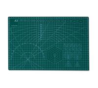 Tapis de découpe souple antidérapant avec lignes de grille de guidage précises pour couper le tissu, le papier et les cartes, tapis de découpe auto-cicatrisant double face, vert
