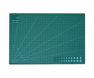 Tapis de découpe souple antidérapant avec lignes de grille de guidage précises pour couper le tissu, le papier et les cartes, tapis de découpe auto-cicatrisant double face, vert