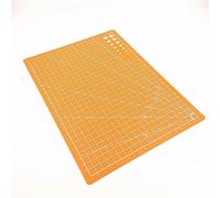 Tapis de Decoupe Tapis de découpe en PVC A3 A4 A5 for établi, patchwork, couture, manuel, bricolage, gravure au couteau, cuir, sous-couche latérale Bureau(A5 orange)