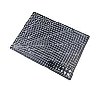 Tapis de Decoupe Tapis de découpe en PVC A3 A4 A5 for établi, patchwork, couture, manuel, bricolage, gravure au couteau, cuir, sous-couche latérale(A3 black)