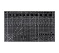 Tapis de Decoupe Tapis de découpe en PVC bicolore A1 (noir et gris), protection table for le poinçonnage/la sculpture du cuir, papier la boue Bureau