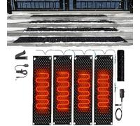 Tapis de déneigement - Tapis d'extérieur antidérapant en caoutchouc de qualité supérieure for le déneigement et la fonte des glaces en hiver - for toits, escaliers et portes(25.4x76.2cmx4Pcs)
