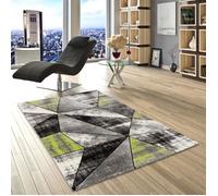 Tapis Design Moderne Salon Chambre à Coucher Salle à Manger Tapis à Poils Courts Tapis Design Brilliant Beige Vert Magic