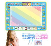 Tapis de dessin à l'eau, couverture de peinture à l'eau répétée - Jouets de peinture transparente, 80 x 60 cm, grand tapis de gribouillage, anniversaire, Noël pour filles et