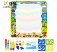 Tapis De Dessin Magique Pour Bébé,Ensemble De Stylos Magiques Carrés,Jeu De Timbres,Planche De Peinture,Jouets Éducatifs Pour Enfants De 100x100cm(30.37 ""X 30.37"") - Type Design A