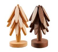 Tapis De Dessous De Plat en Forme d'arbre - Tapis Ďe Table en Bois Résistant À La Chaleur | Support d'arbre Anti-brûlure, Protection Đe Comptoir D́e Cuisine, Protection D̄e Dé Service, Ţapis Ď