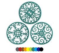 Tapis de Dessous de Plat en Silicone, Coussins Chauffants Multi-usages de 7,87 po, pour Les Tables de comptoir de Vaisselle, Ensemble de 3