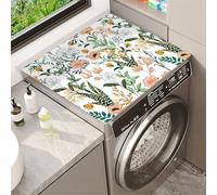Tapis De Dessus De Machine à Laver Housse AntidéRapante Pour Lave Linge Tapis Anti Vibration Machine A Laver SèChe-Linge Cache PoussièRe Laveuse Pour Cuisine Salle De Bain (Color 1,60x90 cm)