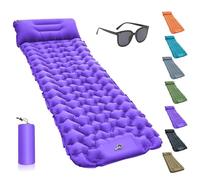 Tapis De Détente - Votre Zone De Relaxation Portable : Matelas De Camping en Mousse à Mémoire De Forme, Tapis De Sol Autogonflant pour Le Voyage, Lit Léger Et Portable pour Voiture Ou Tente(Purple)