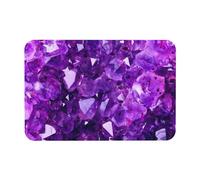 Tapis de diatomée avec impression diamant rose cristal 40 x 60 cm, tapis de sol doux d'automne, coussin de douche, dos en caoutchouc antidérapant