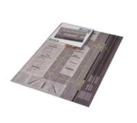 Tapis de disposition d'aéroport pour maquettes d'avion 1/400 et 1/500, planche pliable - Créer un modèle d'aéroport, parcs jusqu'à 16 avions, 84 cm x 120 cm