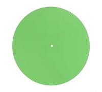 Tapis de disque vinyle antistatique en acrylique pour tourne-disque vinyle de 30,5 cm avec découpe pour étiquette pour une meilleure qualité sonore, 3 mm d'épaisseur (vert)