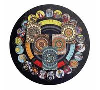 Tapis de divination - Nappe de carte de tarot | Planche pendule métaphysique, cadeau de sorcière unique pour la spirituelle, la méditation, 8,7 pouces de diamètre