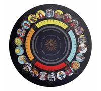 Tapis de divination - Tapis de cartes Oracle, motif mystique imprimé, matériau doux, rangement facile, design pliable | Accessoire de pratique ésotérique pour les lectures psychiques Rituels Séa