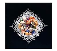 Tapis De Divination Tarot | Carré 49x49 Cm Pour Lecture De Cartes Oracle - Tenture pour Cartes de Tarot,pour Lecture de Oracle Fête Pratique Spirituelle Méditation Salon Vie Familiale Rassemble