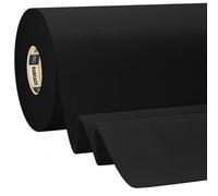 Tapis de doublure de fourgon noir extensible 4 directions pour conversion de camping-car avec finitions - 2 mètres x 2 mètres