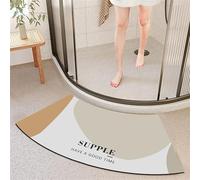 Tapis de Douche antidérapant Anti Moisissure Marbre Dorure Diatomée Tapis de Bain incurvé pour Salle de Bain Tapis de Douche Super Absorbant Tapis de Douche extérieur Tapis de Douche