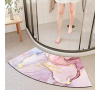 Tapis de Douche antidérapant Anti Moisissure Marbre Dorure Diatomée Tapis de Bain incurvé pour Salle de Bain Tapis de Douche Super Absorbant Tapis de Douche extérieur Tapis de Douche