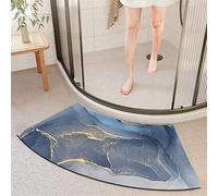 Tapis de Douche antidérapant Anti Moisissure Marbre Dorure Diatomée Tapis de Bain incurvé pour Salle de Bain Tapis de Douche Super Absorbant Tapis de Douche extérieur Tapis de Douche