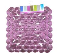 Tapis de douche antidérapant avec vent 100 % PVC plastique de qualité confortable, anti-moisissure, sécurité pour enfants et personnes âgées (rose, 50 x 50 cm)