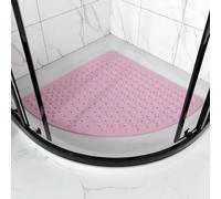 Tapis de douche antidérapant en forme d'éventail pour baignoire quadrant Séchage rapide et lavable Triangle avec fond antidérapant Idéal pour la douche et la salle de bain