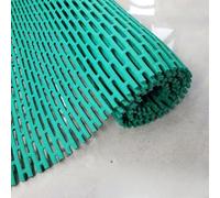 Tapis de douche antidérapant en PVC extra large, multi-usage, motif grille, tapis de douche antidérapant, anti-moisissure, facile à couper (vert, 80 x 120 cm)