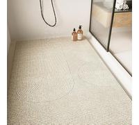 Tapis de douche antidérapant en PVC souple antidérapant à séchage rapide Motif luffa lavable avec évacuation 100 x 120 cm (ligne A) Idéal pour des douches sûres et élégantes