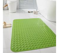 Tapis de douche antidérapant pour baignoire à ventouse pour personnes âgées Vert clair 48 x 48 cm Accessoire de salle de bain sûr et confortable