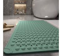 Tapis de douche antidérapant pour baignoire à ventouse, tapis de bain antidérapant pour personnes âgées, vert, 80 x 80 cm, expérience de douche sûre et confortable.