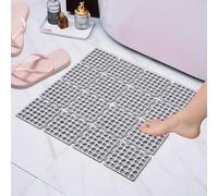 Tapis de Douche Antidérapant,Tapis de Douche Angle Anti-moisissure 60x60cm, Tapis de Douche Anti-moisissure avec Ventouses et Trous de Drainage, Tapis de Douche de Massage Antidérapant de Salle