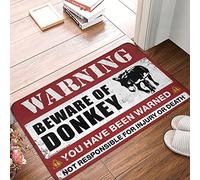 Tapis de douche « Beware of Donkey » pour porte texturée
