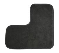 Tapis de douche d'angle multifonction antidérapant en forme de L avec dessous en microfibre pour salle de bain, douche, cuisine, dimensions intérieures 50 x 50 cm (noir)