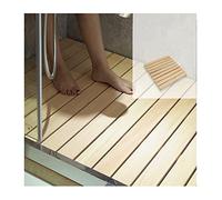 Tapis de douche de luxe en bois, tapis de bain antidérapant pour salle de bain et spa, tapis de bain personnalisable, résistant à l'eau, 70 x 110 cm, parfait pour la maison et le bien-être