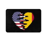 Tapis De Douche Drapeau du Cœur Partagé des États-Unis Et du Tchad Paillassons De Porte Durable Paillasson Intérieur Doux Paillasson pour Porte Extérieur Cuisine 40X60Cm
