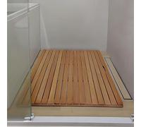 Tapis De Douche en Bois Antidérapant 60cm X 80cm - Tapis De Sol étanche Commercial pour Baignoire, Spa, Piscine - Tapis De Porte Intérieur/extérieur, Natural, 40cm x 70cm
