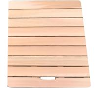 Tapis De Douche en Bois Naturel, Tapis De Salle De Bain, Tapis De Douche en Bois, Tapis De Sol Antidérapant, Tapis De Douche pour L’intérieur Ou L’extérieur, Facile à N, Light Colour., 70 * 70cm