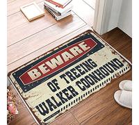 Tapis de douche en caoutchouc antidérapant avec inscription « Beware Of Treeing Walker Coonhound »