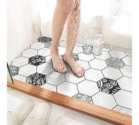 Tapis de douche en loofah antidérapant pour salle de bain, tapis de baignoire rectangulaire pour douche intérieure, tapis de sol de douche en PVC anti-moisissure pour zone humide, tapis de bain à