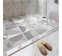 Tapis de douche en luffa doux, tapis de bain avec trous de drainage, grand tapis de douche intérieur antidérapant pour les personnes âgées/enfants, anti-moisissure, tapis de sol lavable