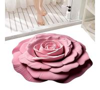 Tapis de douche en terre de diatomée - Tapis de terre de diatomées - Tapis de terre de diatomées - Tapis à séchage rapide avec motif floral réaliste 3D pour hôtel et piscine 40 x 40 cm