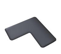 Tapis de Douche extérieur en Coton, Tapis de Bain en Forme L for douches d'angle Multicolore Plusieurs Tailles(Dark Gray,75 x 75 cm)