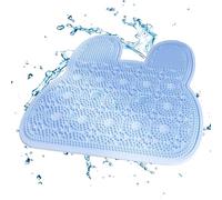 Tapis de douche pour pieds - Silicone 30,4x35,2 cm | Épurateur de pieds en Siliconé avec épurateur de dos pour douche avec massage, nettoyage, base en silicone avec ventouses | Famille, Maison