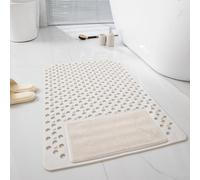 Tapis de douche pour salle de bain avec technologie d'adhérence améliorée, composition TPE garantissant la stabilité sur les surfaces lisses de la baignoire ou du carrelage (blanc)