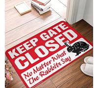 Tapis de douche rectangulaire Keep Gate Closed No Matter What The Rabbits Say