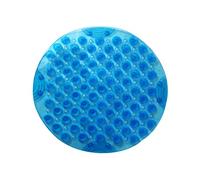 Tapis de douche rond antidérapant avec ventouse, fonction massage, tapis de douche en caoutchouc anti-moisissure et antibactérien pour enfants, avec trous de drainage, lavable en machine (bleu