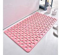 Tapis de douche, tapis de douche avec ventouses et trous de drainage, tapis de salle de bain antidérapant, doux au toucher sur les pieds, facile à nettoyer,adapté à la salle de bain.(Pink,70*70cm)