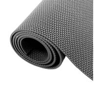 Tapis de drainage antidérapant, en caoutchouc, matériau PVC, grille antidérapante, forme en S, épaisseur 4,5/5 mm, gris, 120 x 1 cm, parfait pour les entrées
