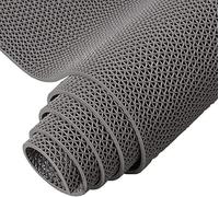 Tapis De Drainage Commercial PVC Antidérapant pour Zone Humide Tapis De Sol 0,2 Pouce/5 Mm D’épaisseur, Tapis De Sol De Drainage De Piscine Tapis De Porte Rouleau pour, Grey, 120cmx100cm